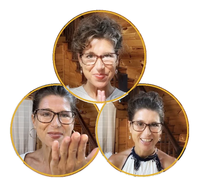 Daniela Hess, three expressions: grounded, guiding, and joyful
