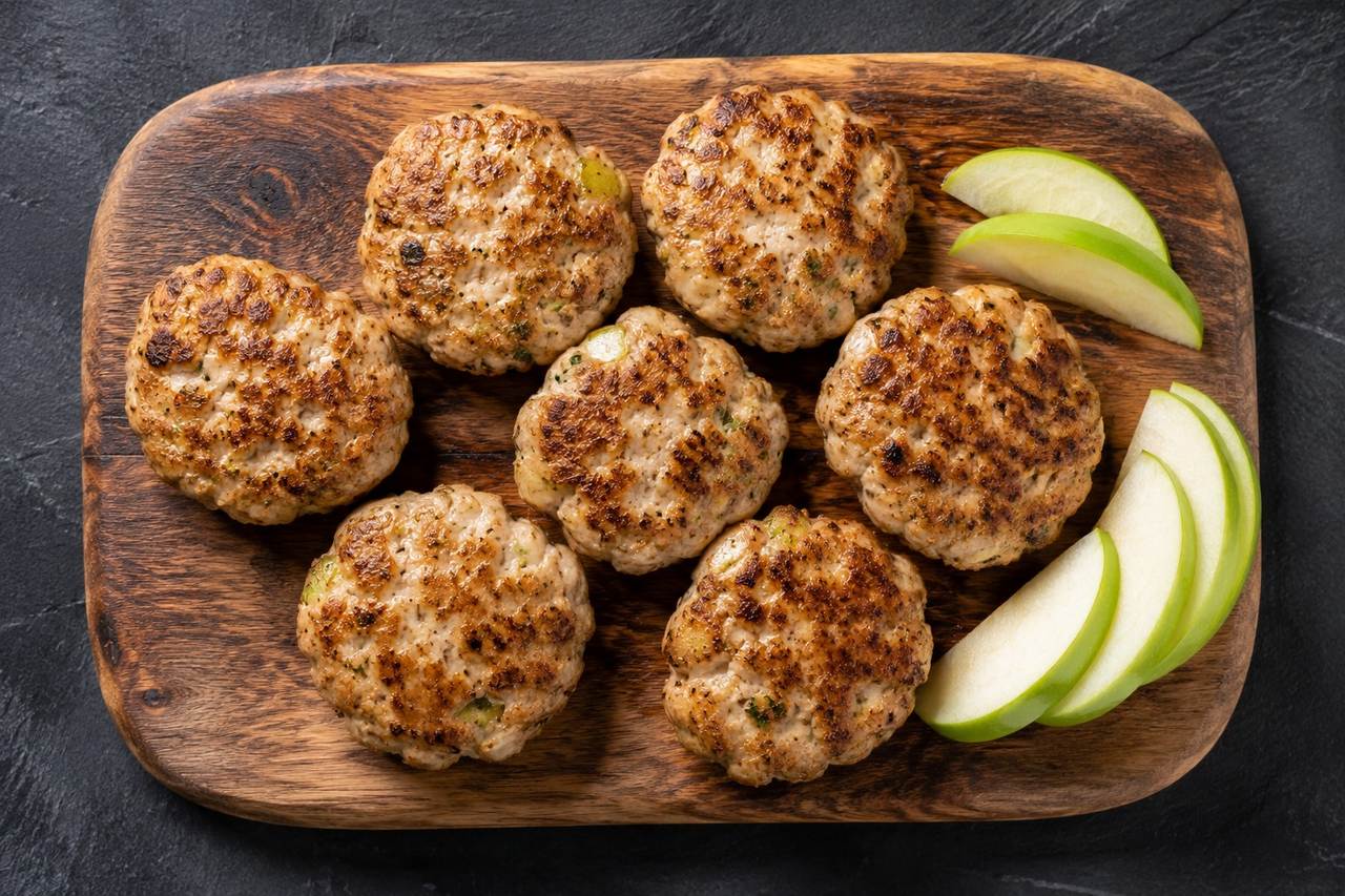 Apple-Cinnamon Chicken Sausage Patties