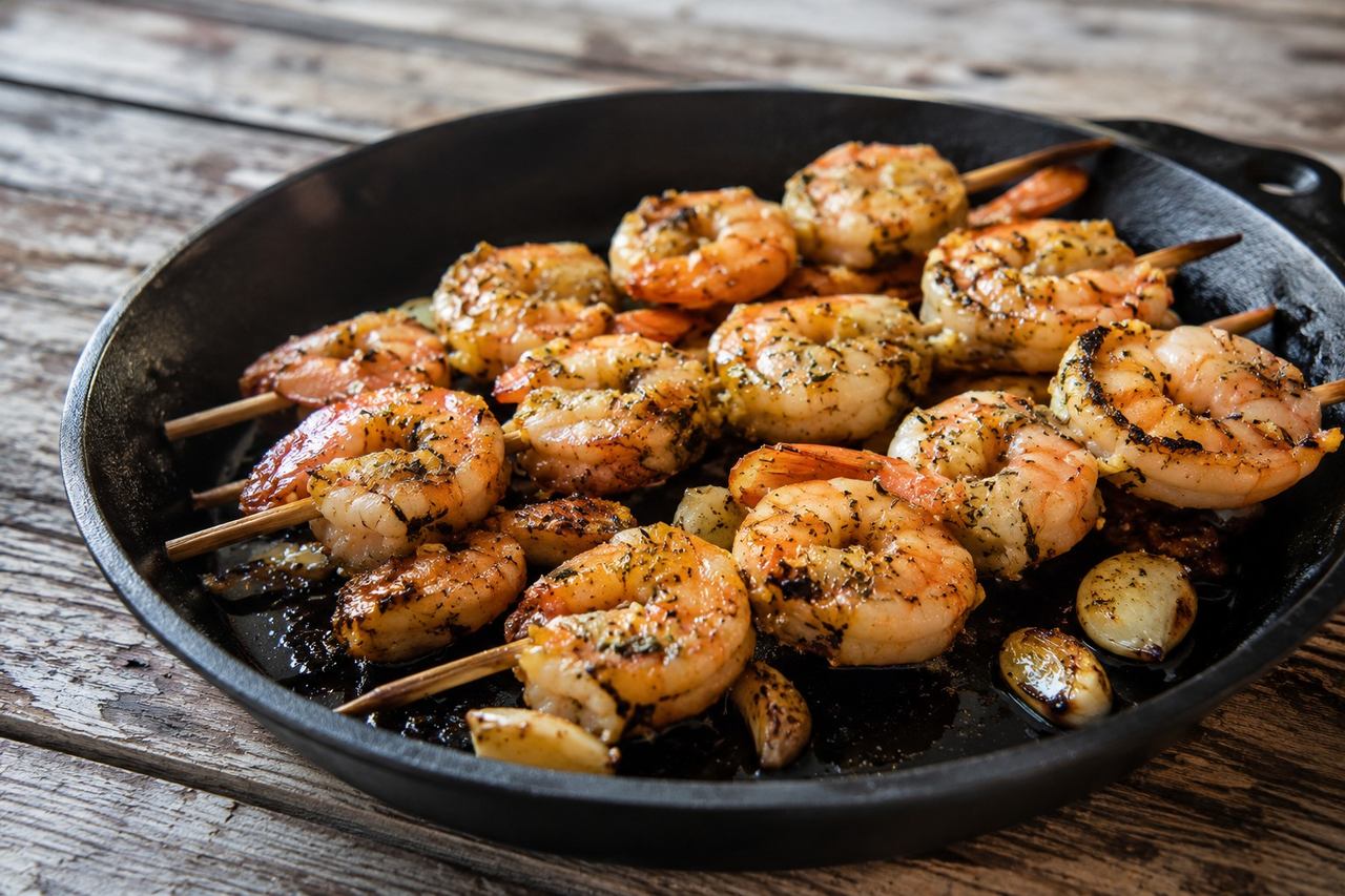 Honey-Ginger Shrimp Skewers
