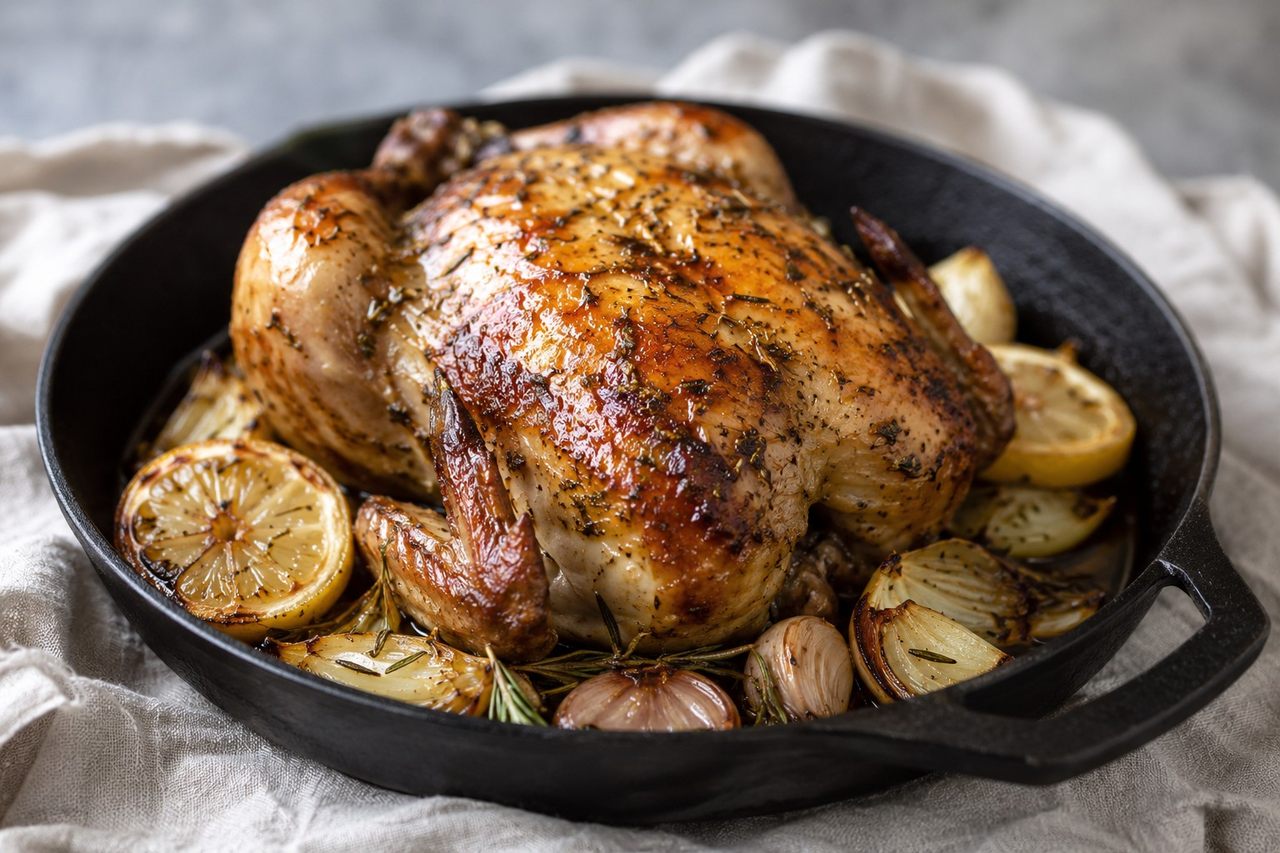 Garlic-Rosemary Roasted Chicken