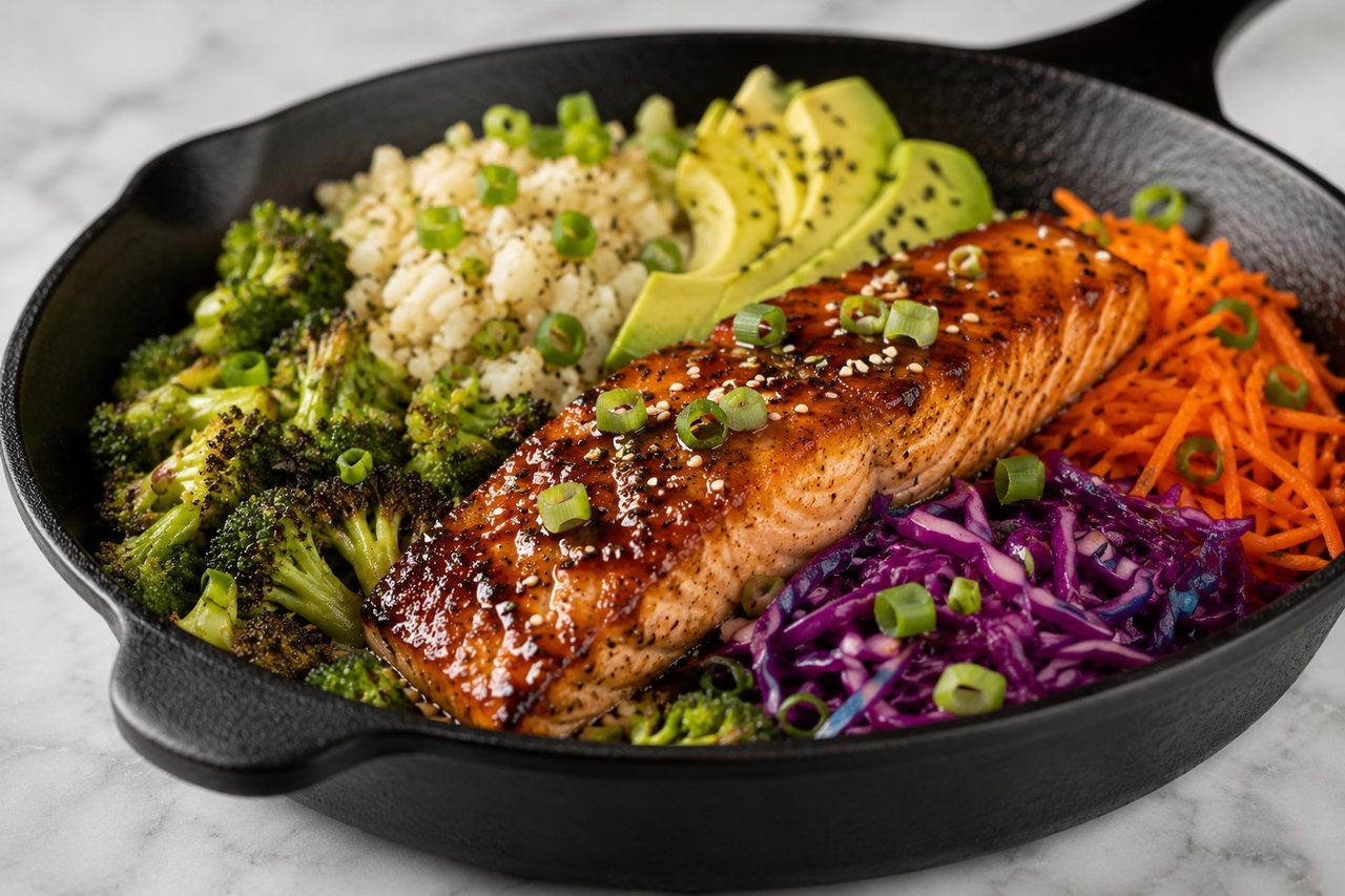 Salmon Teriyaki Bowls