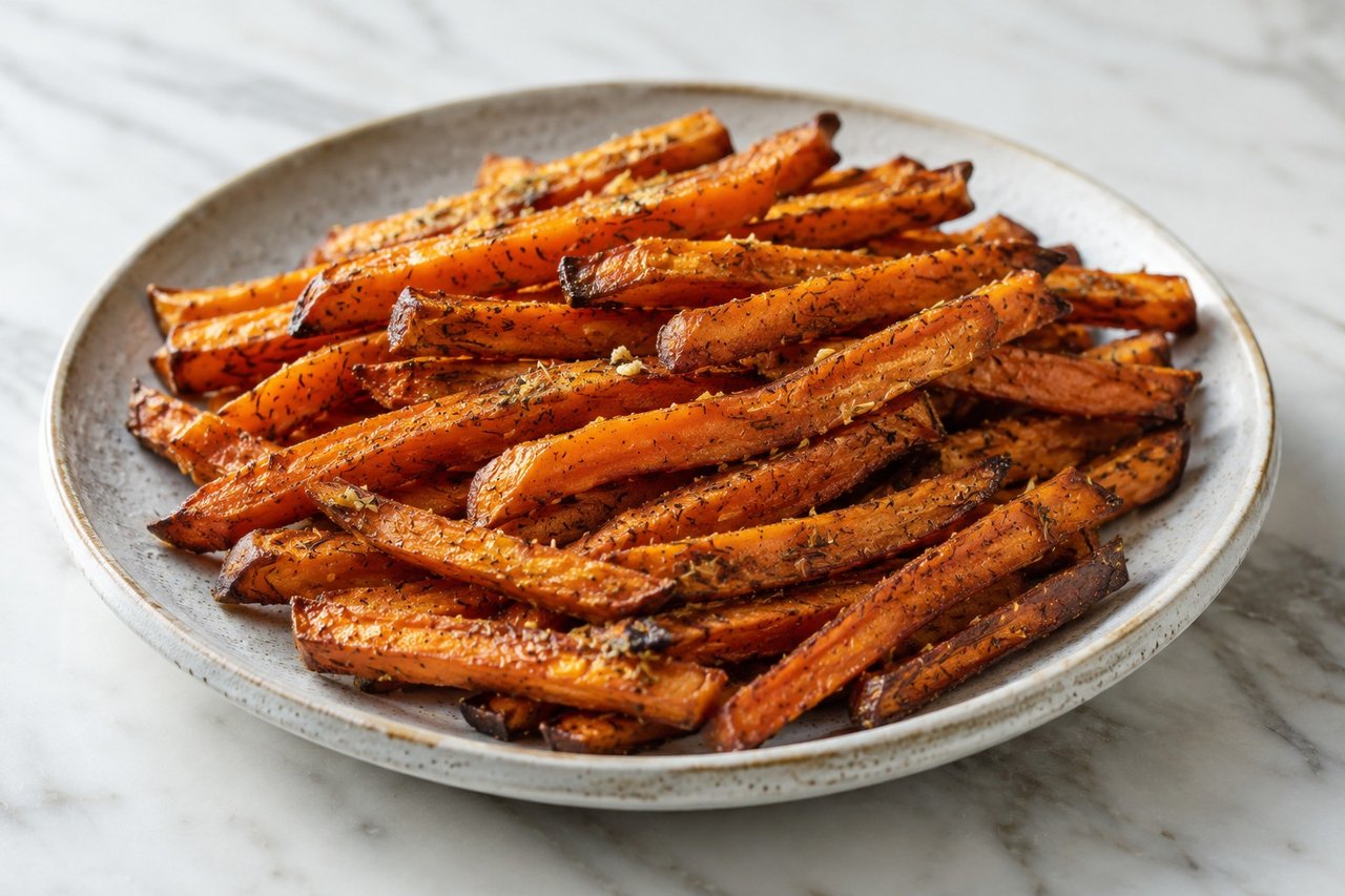 Garlic Herb Sweet Potato Fries