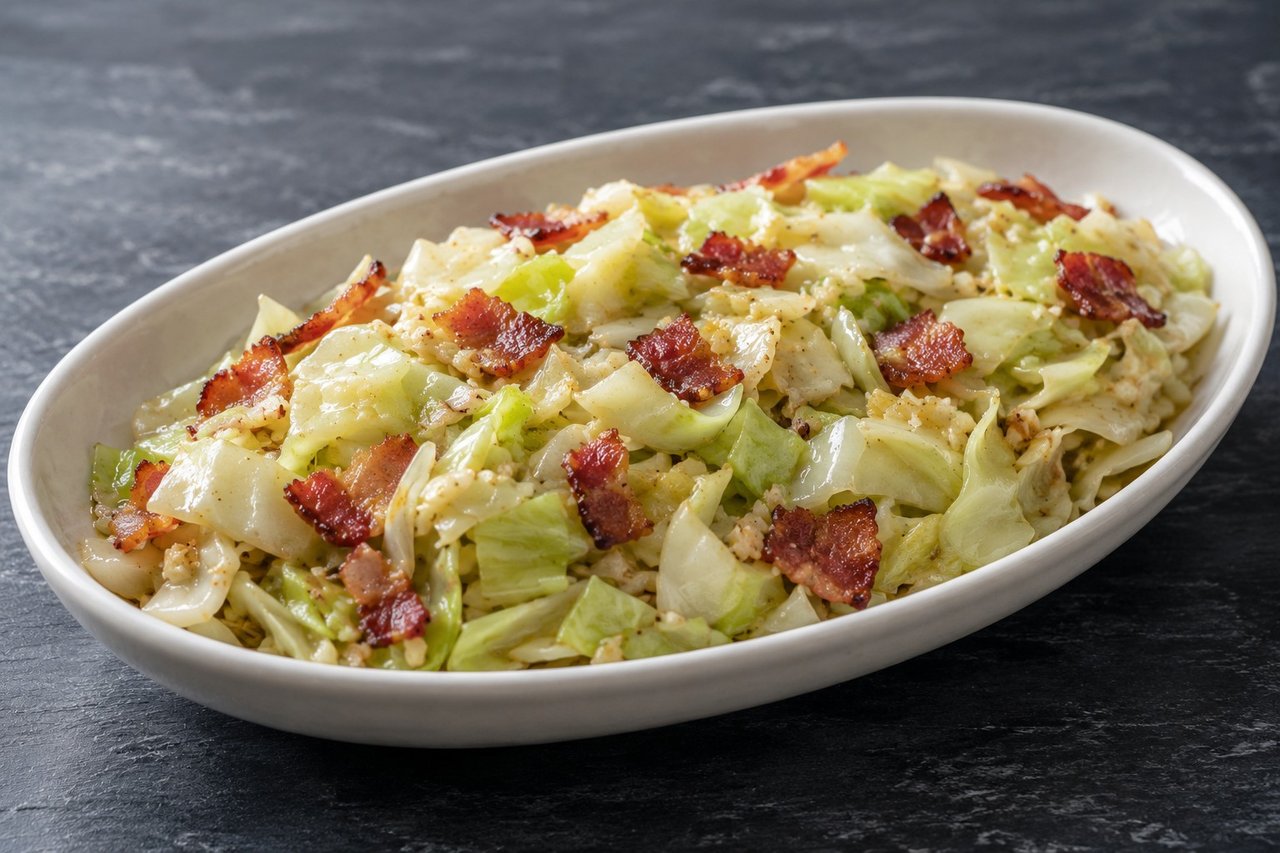 Garlic-Bacon Cabbage