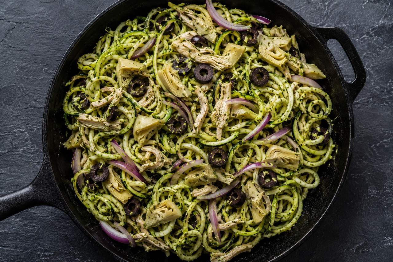 Basil Pesto Zucchini Pasta
