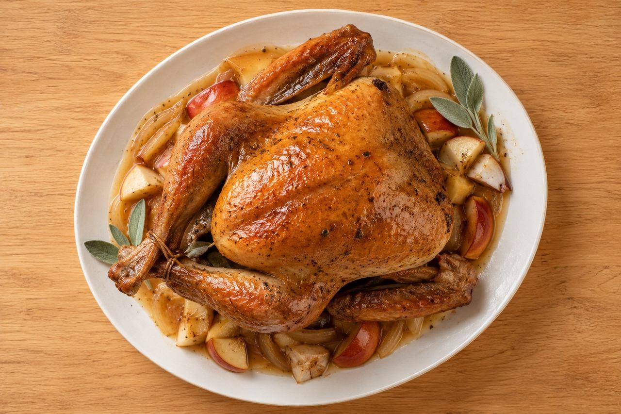 Turkey with Apple Cider Gravy
