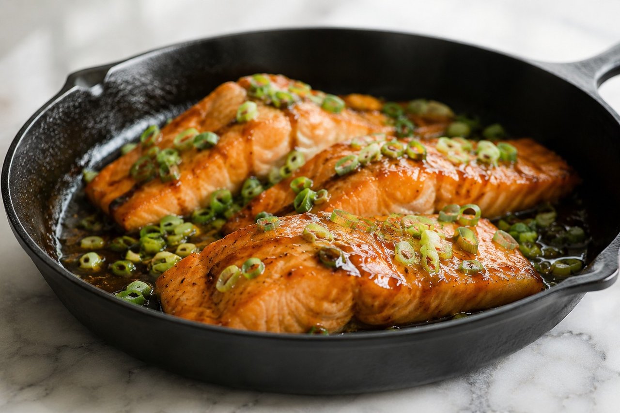 Salmon with Wasabi Sauce