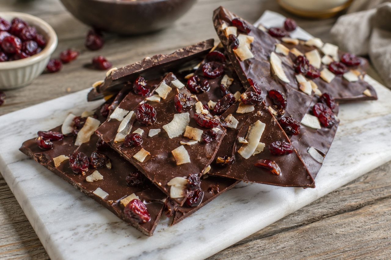 Cranberry-Carob Bark