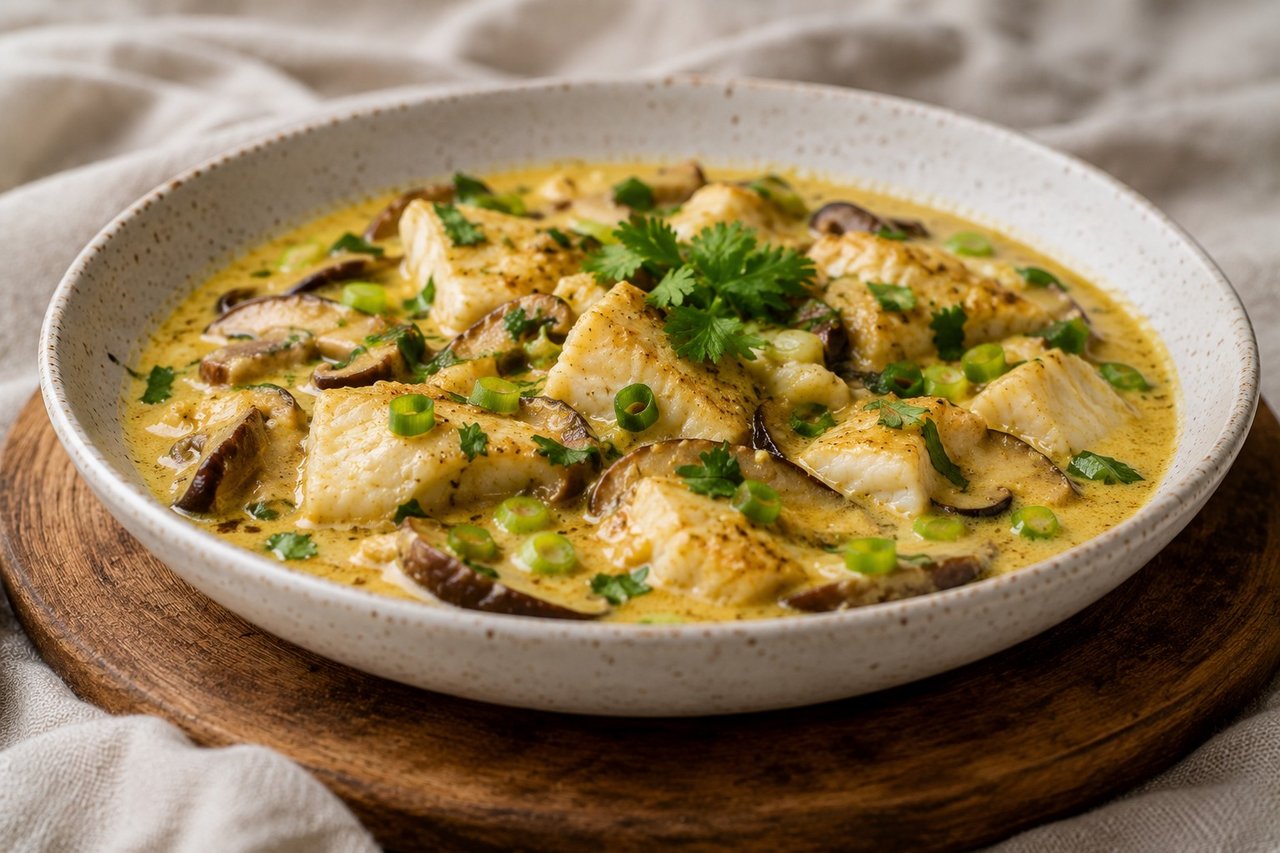 Thai-style whitefish curry with no chili paste in sight
