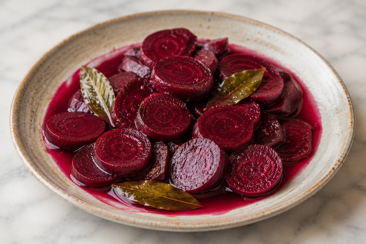Pickled beets: earthy, sweet-tart, and waiting in the fridge