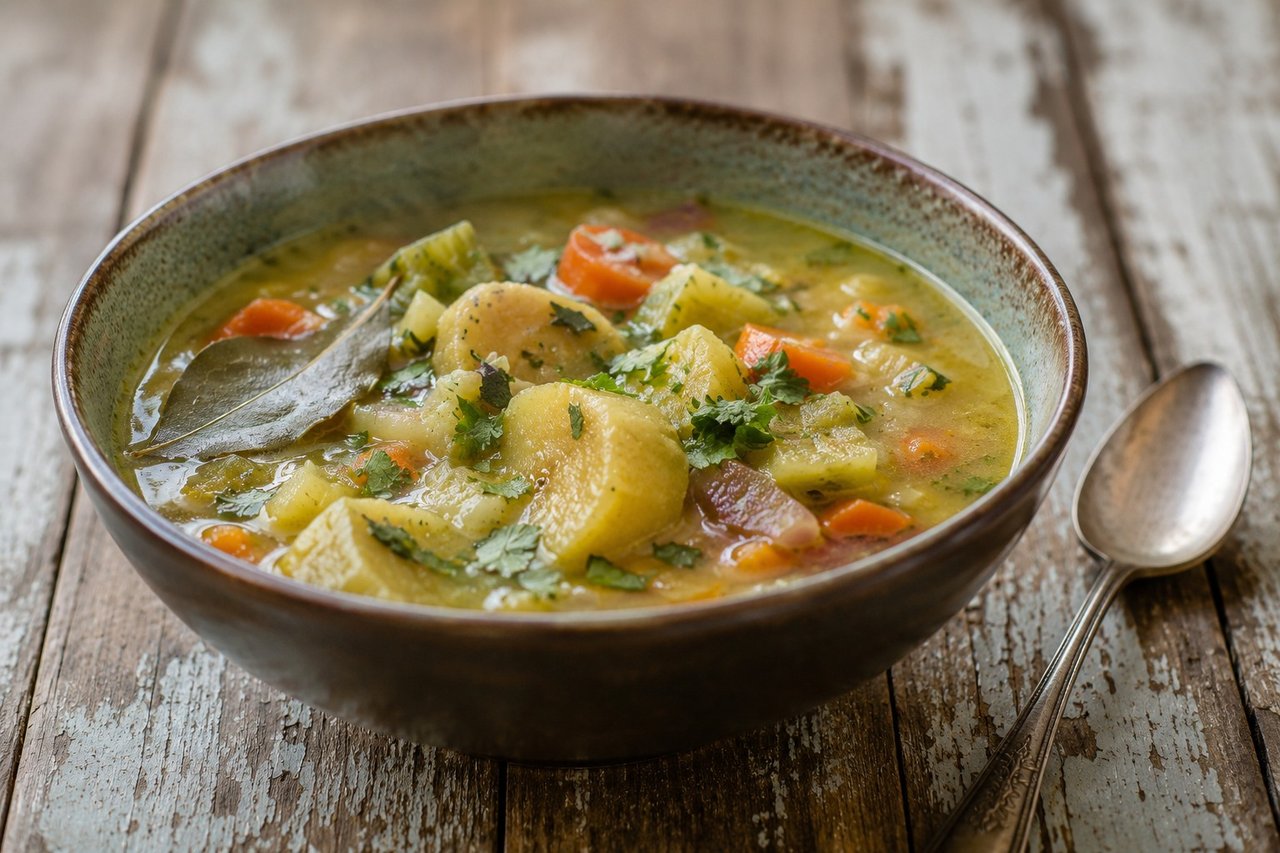Savory plantain soup: a smooth, starchy bowl for the days you want something filling and plain