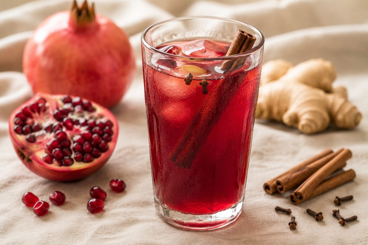 Pomegranate cider: a warm, spiced cup you can make entirely at home