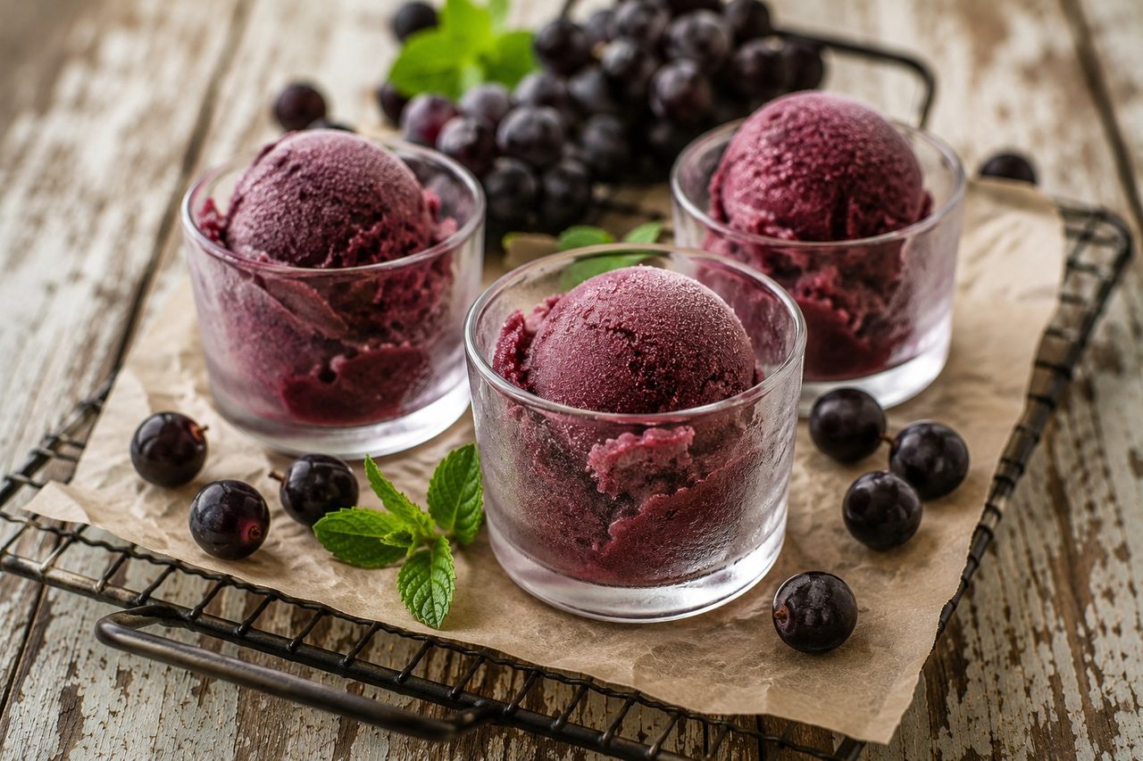 Grape sorbet: a cold, simple sweet for the days you just want dessert