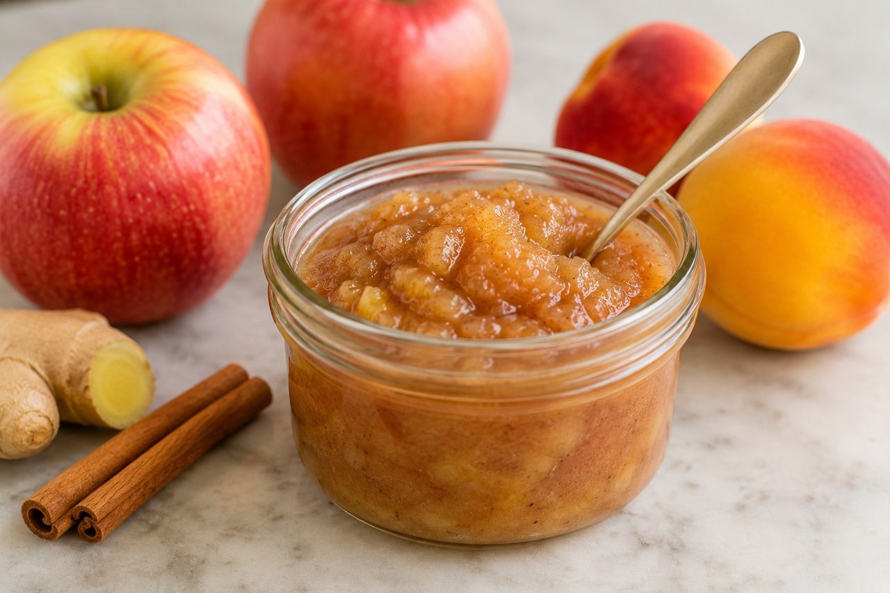 Batch-Cook Peach and Apple Sauce