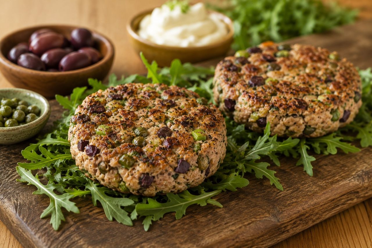 Mediterranean Tuna Burgers