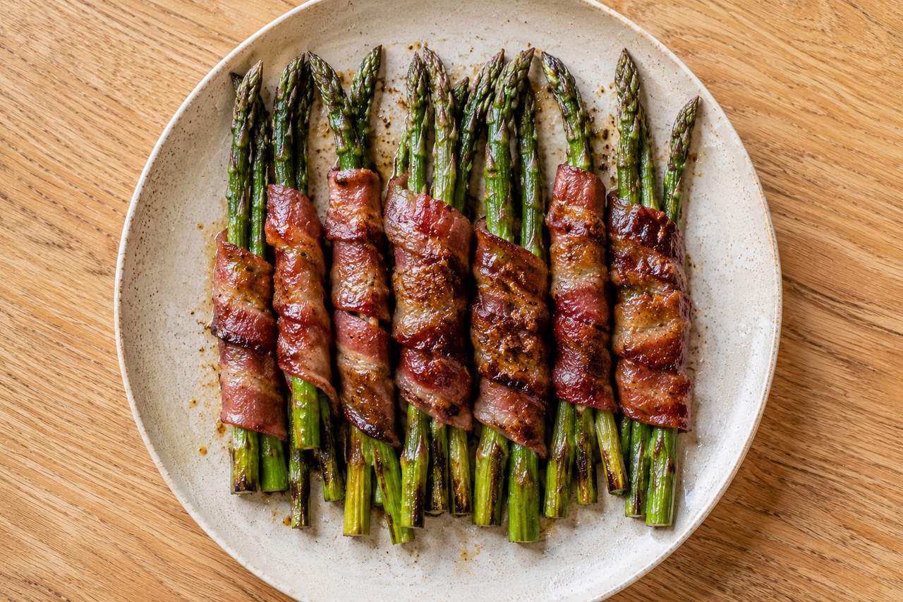 Bacon-wrapped asparagus: a side that looks like effort and is not