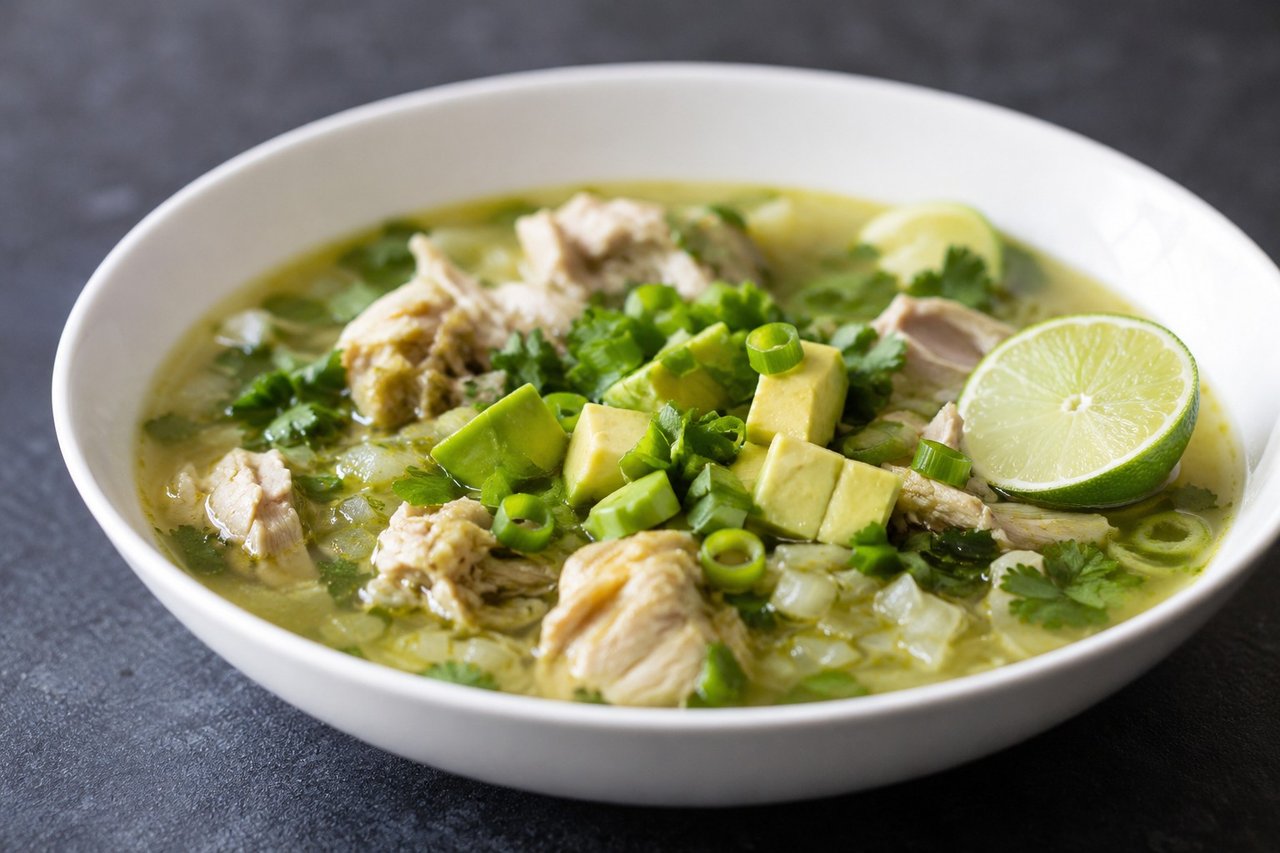 Verde Chicken Chili: green, bright, and nightshade-free