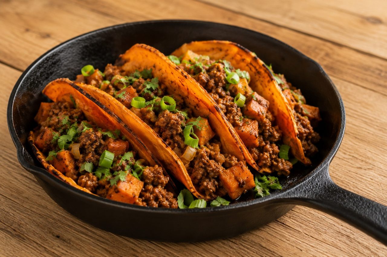 Sweet potato tacos: a taco night built entirely from real ingredients