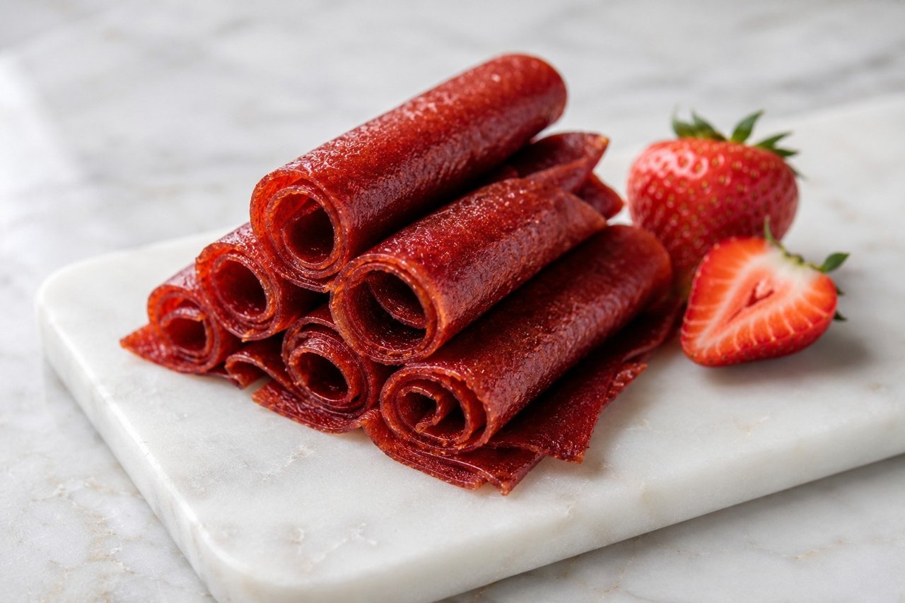 Strawberry fruit leather, 3 ingredients