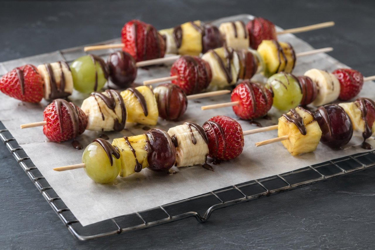 Fruit on a stick, frozen into a real treat