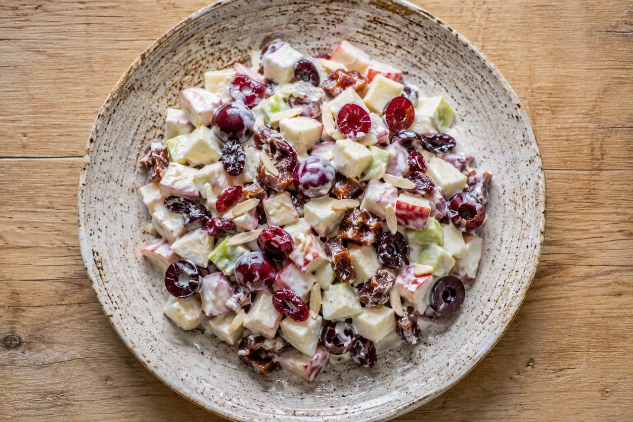 A creamy fruit salad without the dairy