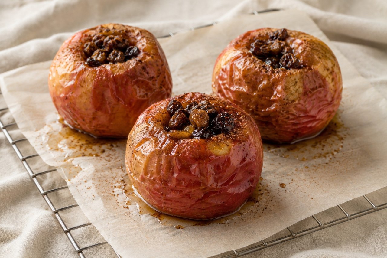 A warm baked apple for the cold months