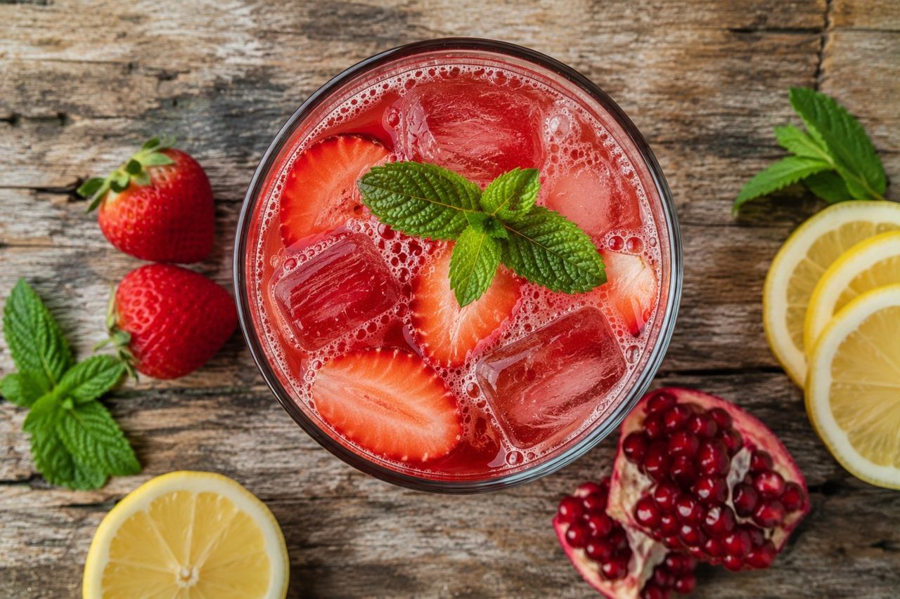 A lemonade with no sweetener added, the fruit does the work