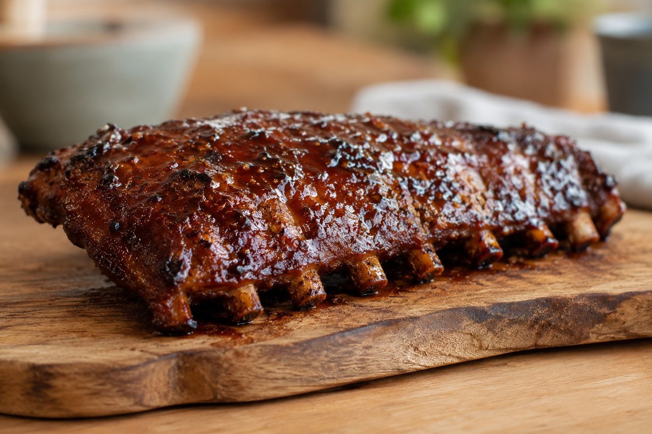Maple-glazed ribs, BBQ without the nightshades