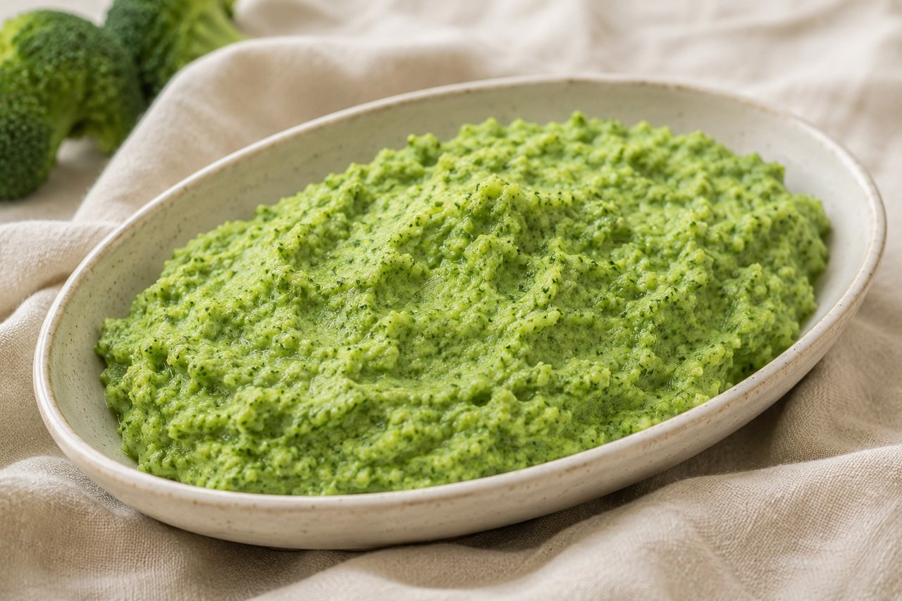 Steamed broccoli mash