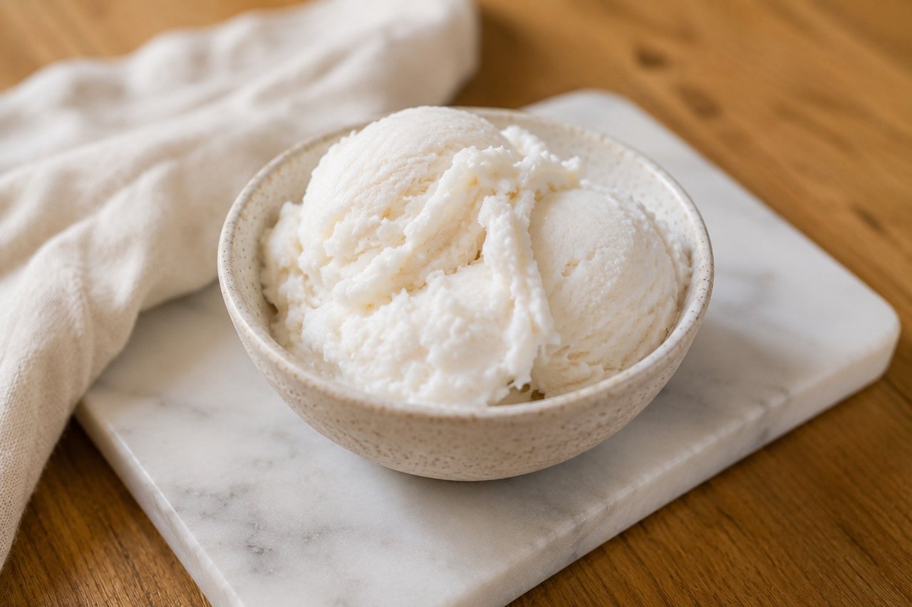 Frozen coconut yogurt, cultured and dairy-free