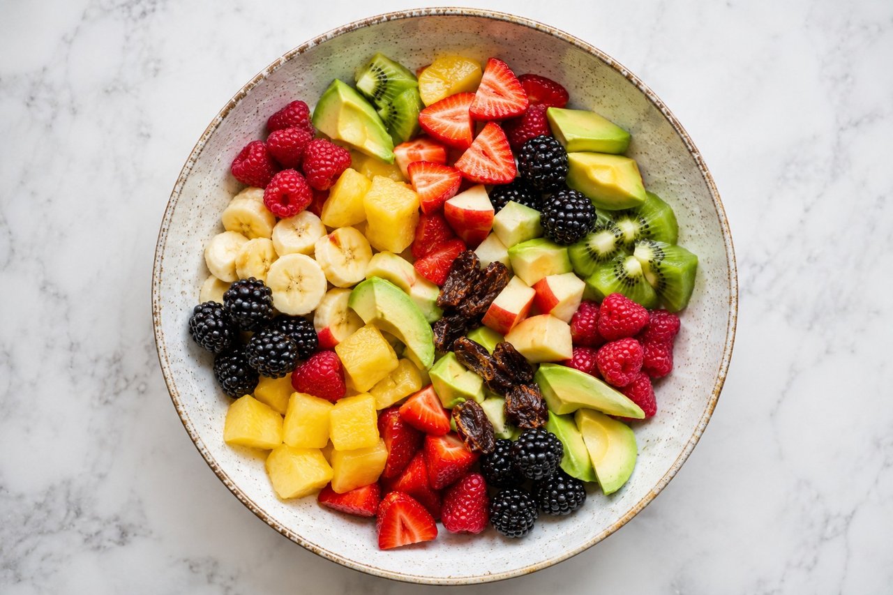 A bright fruit salad you can make in one bowl