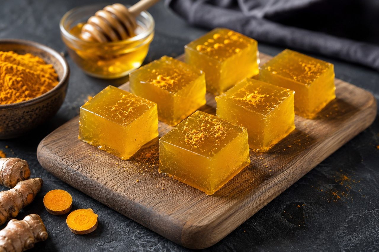 Turmeric Gelatin Squares, a Small Steadying Ritual