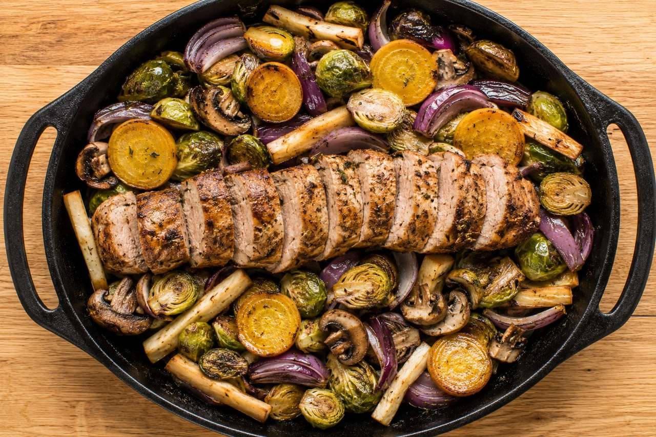 Honey Pork Tenderloin Sheet Pan