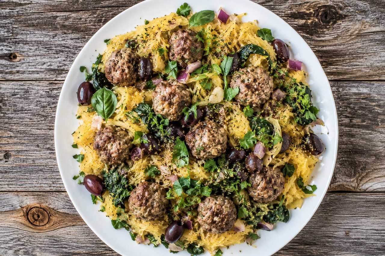 Mediterranean Meatball Casserole