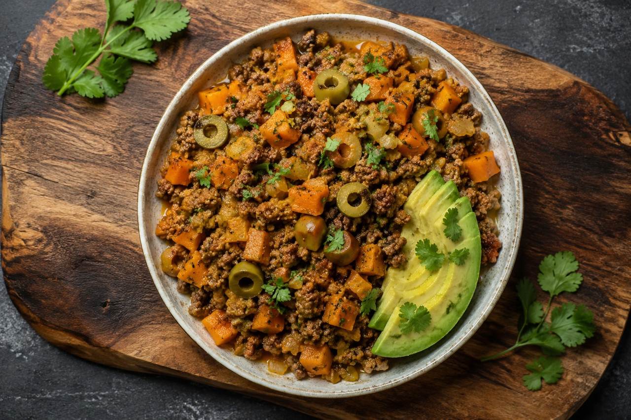 Cuban picadillo, made AIP-compliant