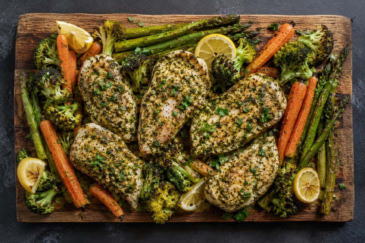 Pesto chicken on one pan: a weeknight you can actually keep