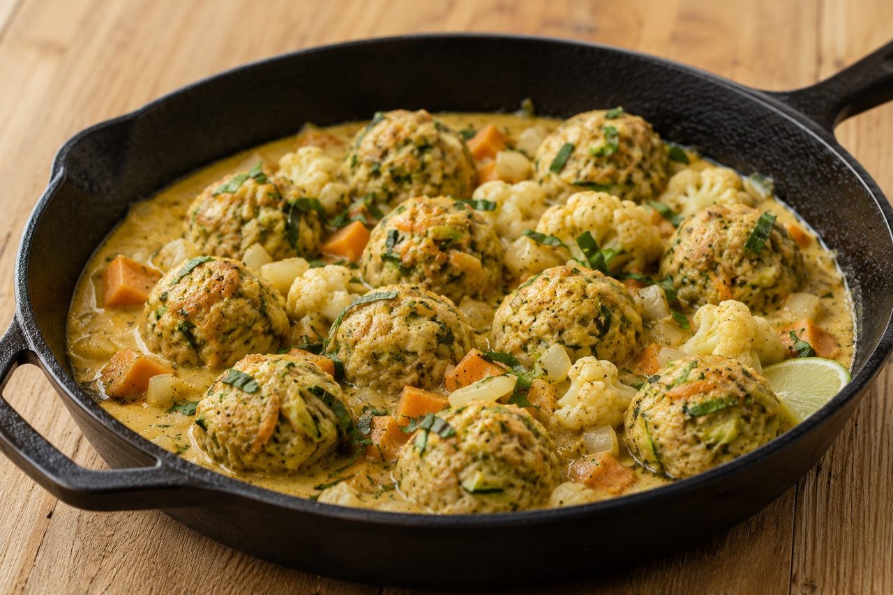 Curry meatballs, built without the curry paste