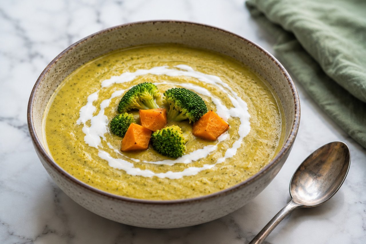 broccoli and sweet potato soup - creamy, AIP elimination-compliant