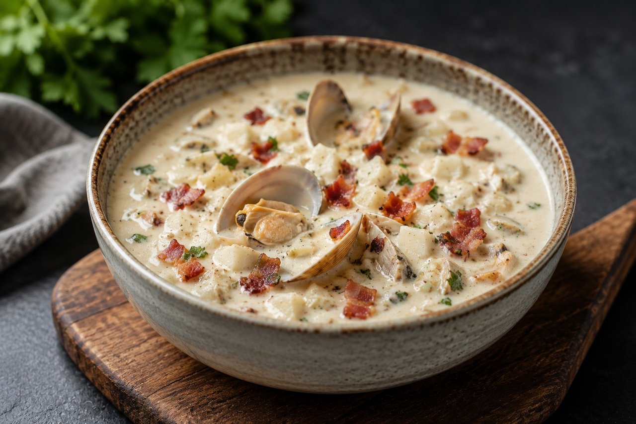 clam chowder - AIP-adapted, dairy-free, potato-free New England style