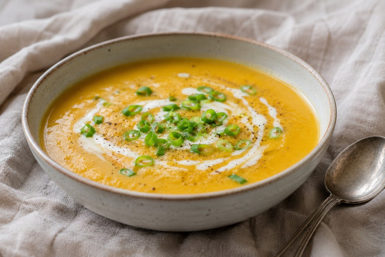 Creamy butternut squash soup