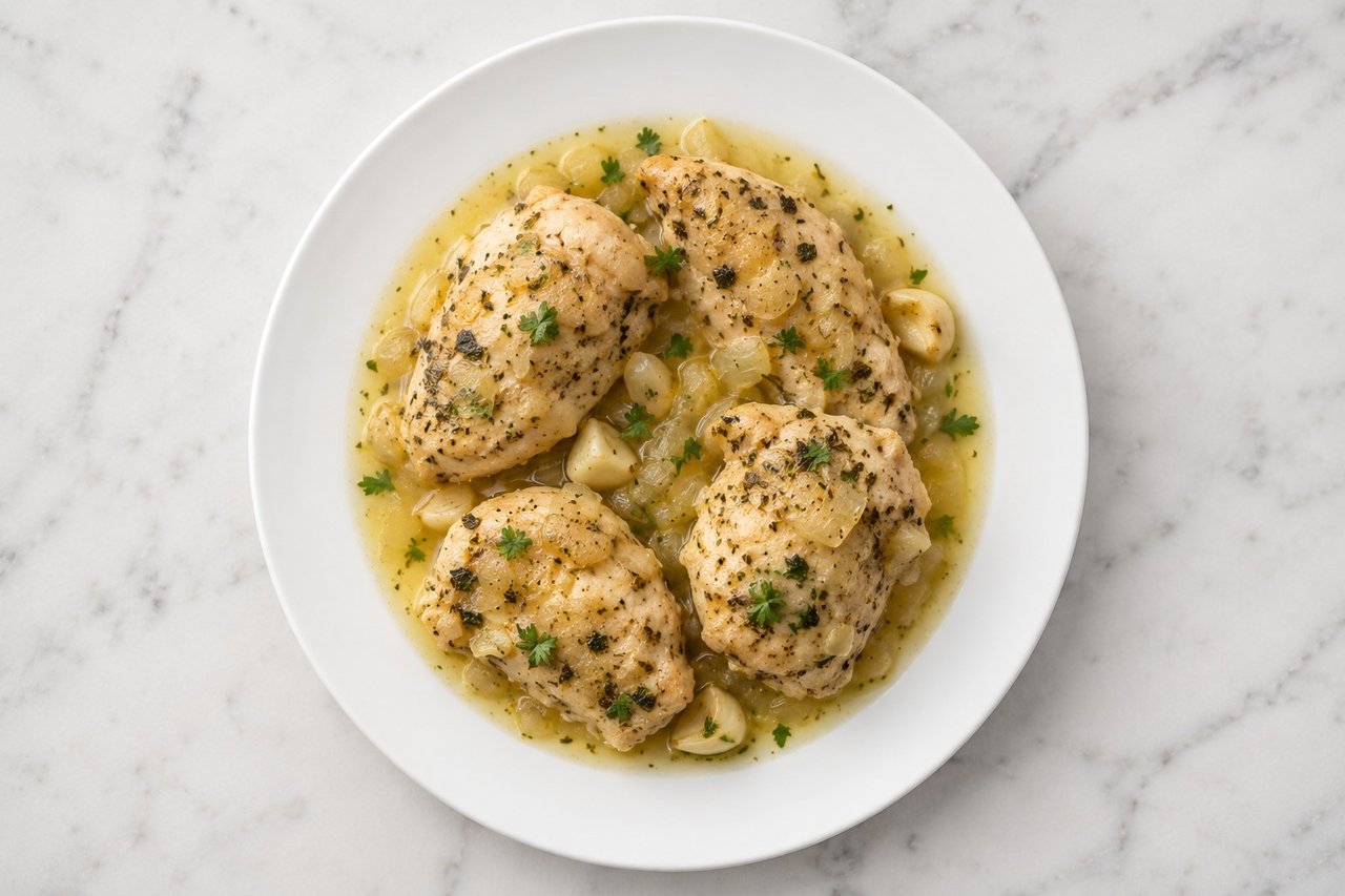 Instant Pot lemon garlic chicken - AIP elimination compliant