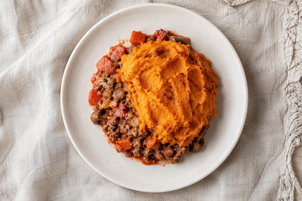 Shepherd's pie with yuca mash