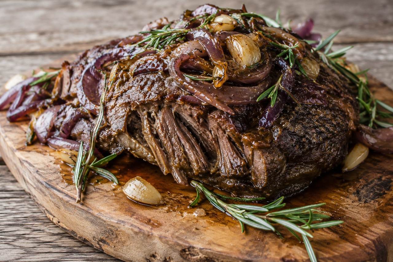 Braised Beef Chuck Roast with Garlic and Rosemary - AIP elimination compliant