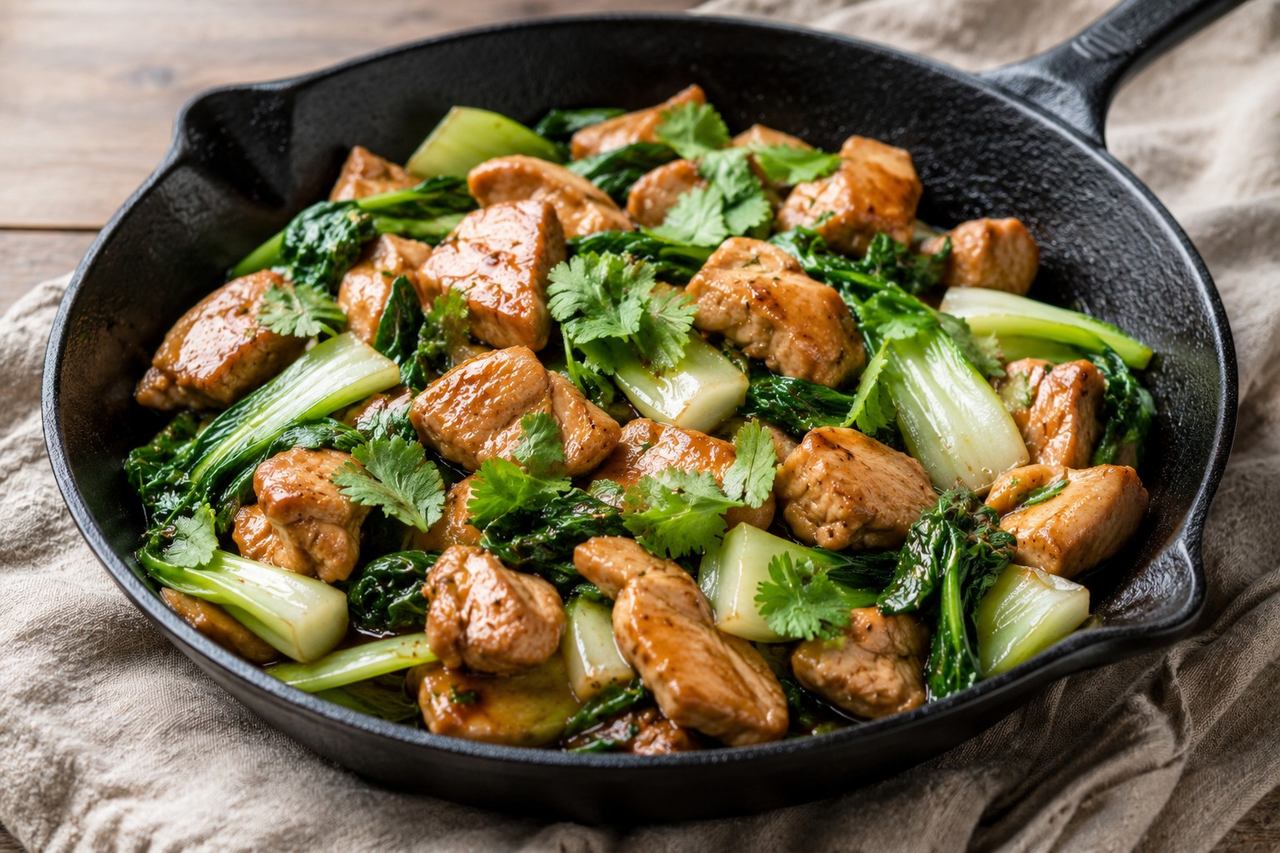 Chicken and Bok Choy Stir Fry - AIP elimination compliant