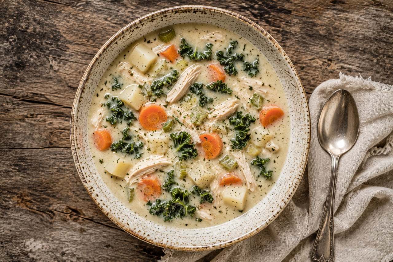 Instant Pot Creamy Chicken and Vegetable Soup - AIP elimination compliant