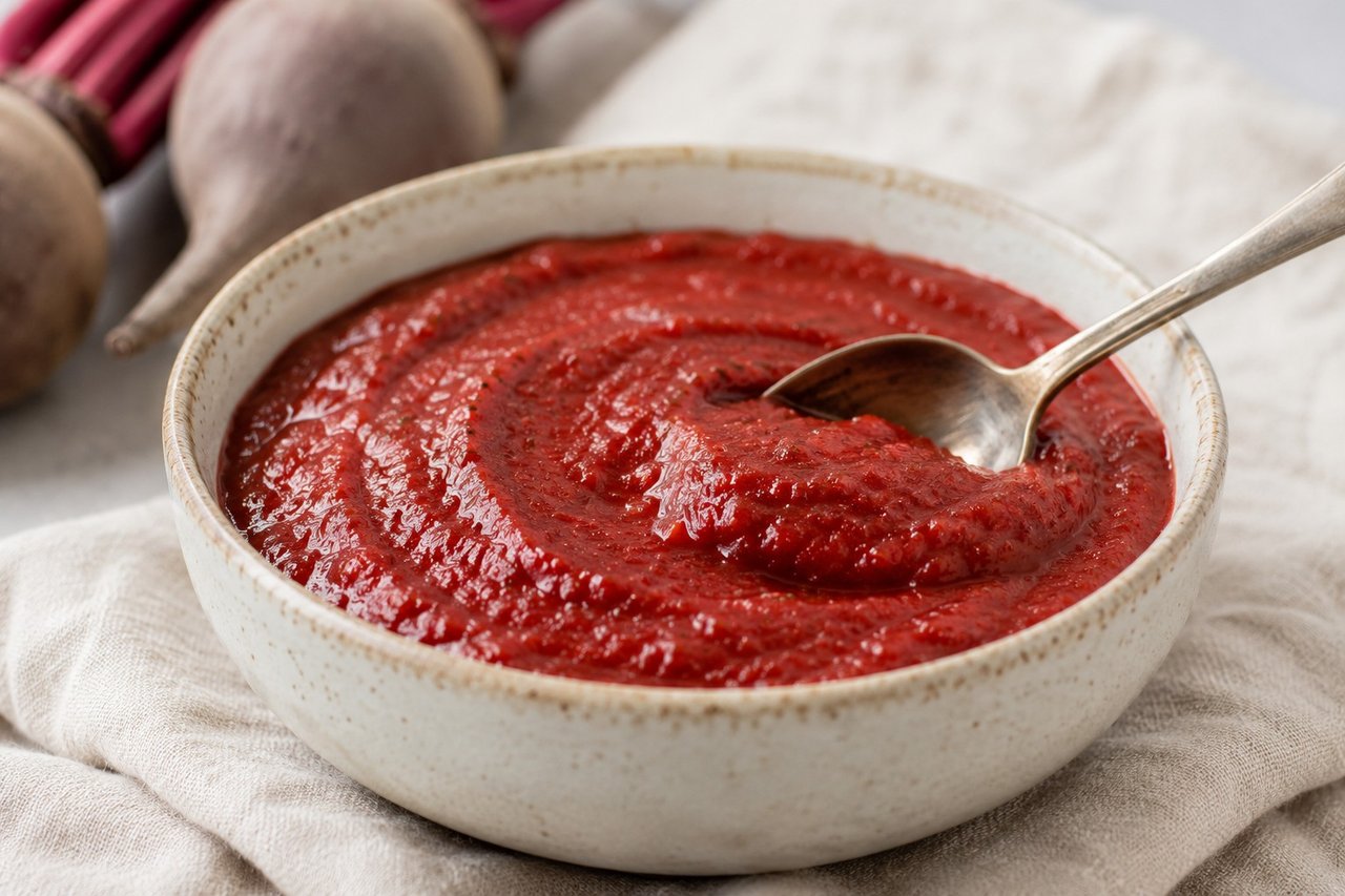 AIP nomato sauce - blender tomato-sauce substitute from butternut squash and beets