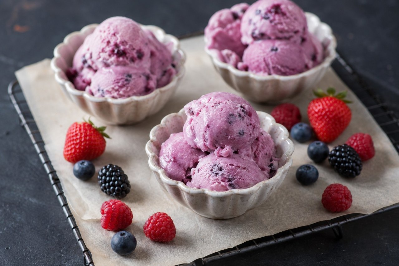 AIP very berry frozen yogurt - dairy-free frozen yogurt from coconut yogurt, fruit, and honey