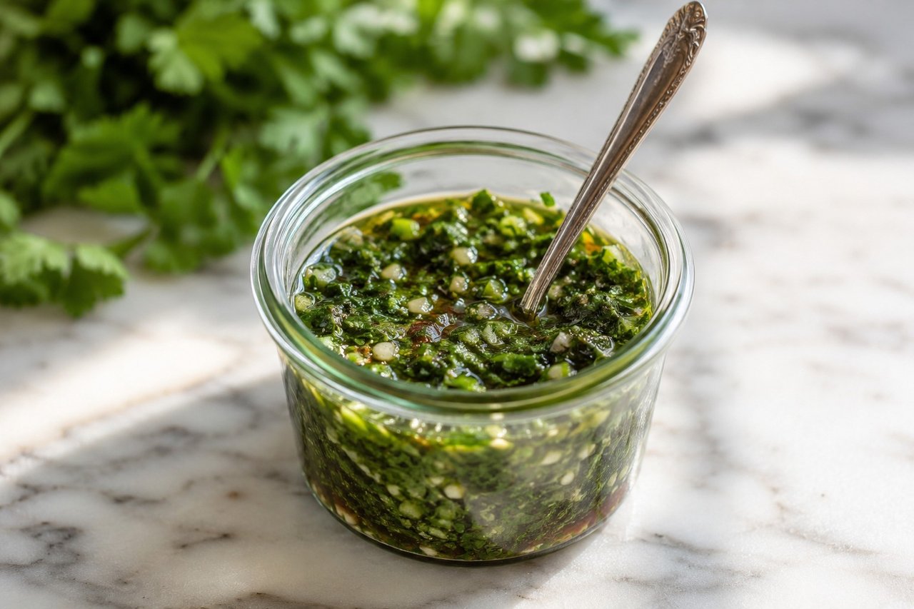 Chimichurri Sauce: a bright green herb sauce that wakes up any plate