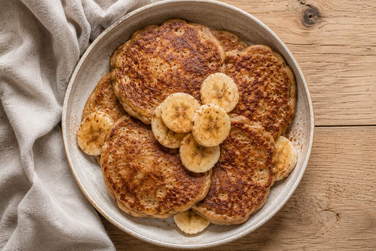 AIP banana spice plantain pancakes, egg-free, breakfast