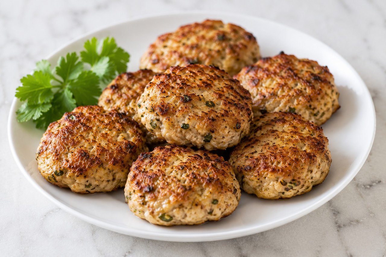 AIP air fryer chicken patties - egg-free, nut-free rebuild