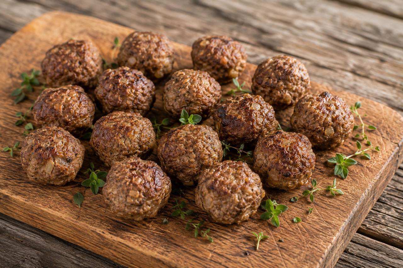 AIP Italian meatballs - yuca-bound, egg-free, pan-fry or air fryer